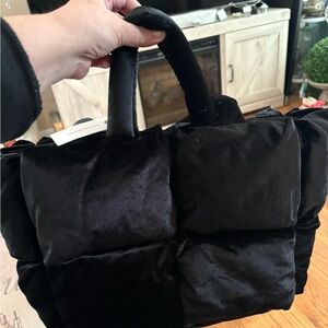 Black Velvet Tote - Anthropologie